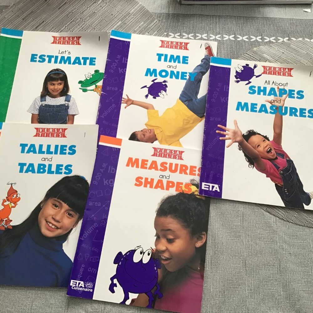 Older ETA Versa-Tiles Books for Primary Math--homeschooling